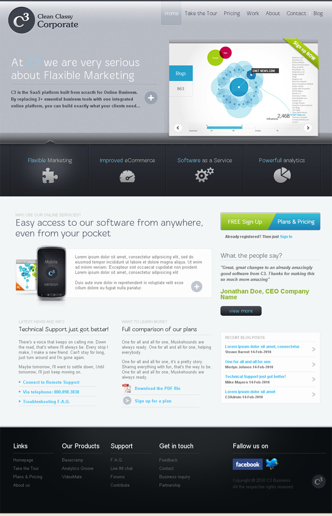 C3 Clean Classy - WordPress шаблон